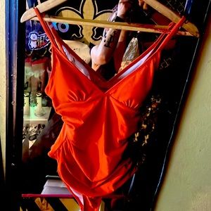 Orange Cupshe one piece swimsuit